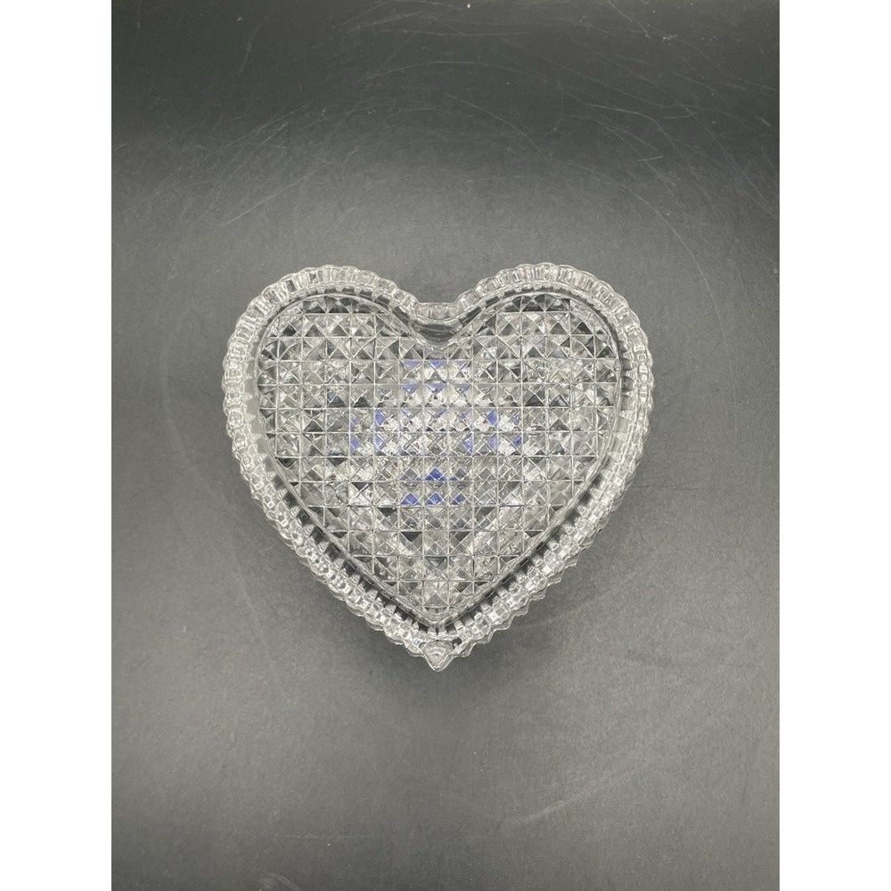 VTG Studio Nova Crystal "LOVING" 2 Pc Covered Heart Shaped Trinket Box - Picture 4 of 8